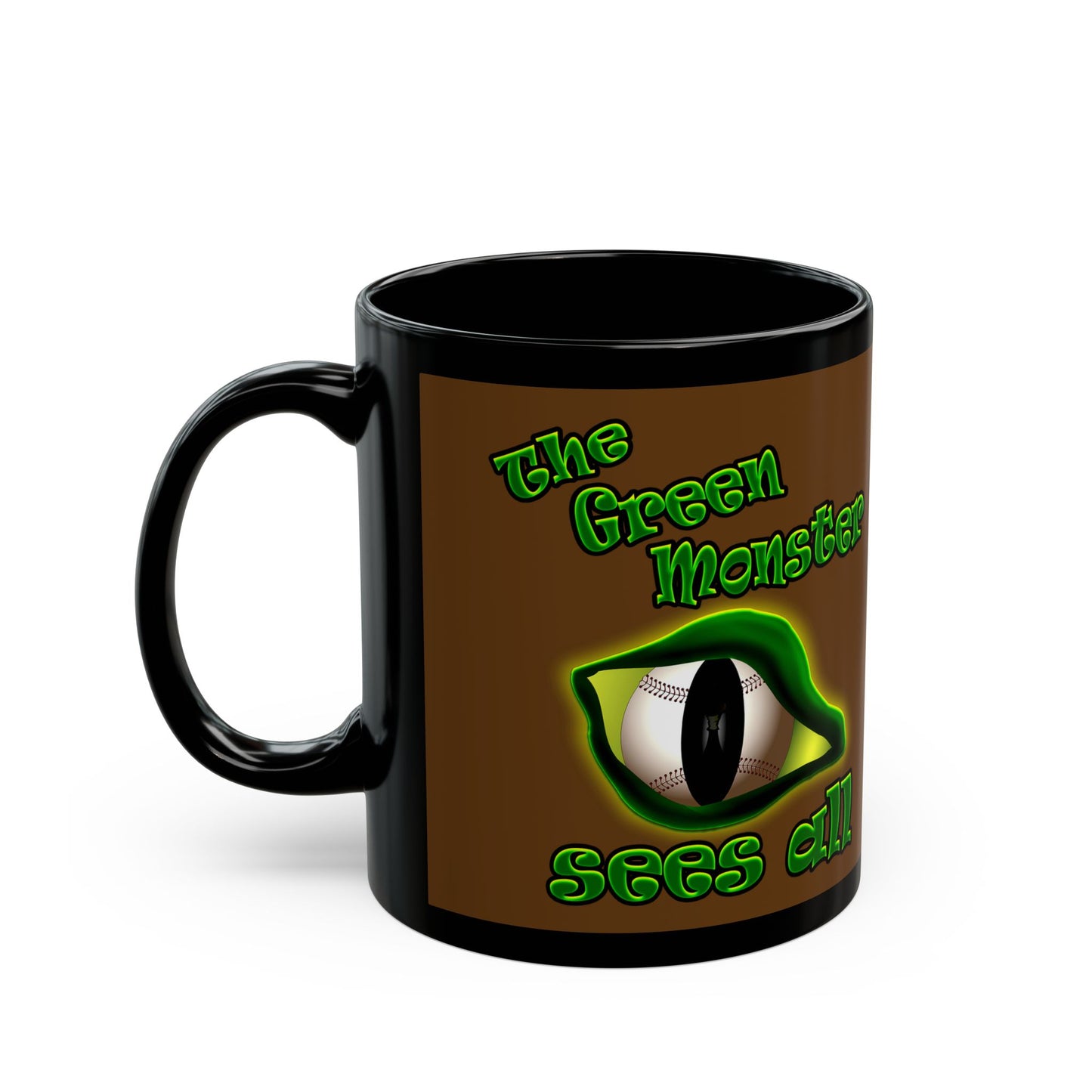 green monster - Black Mug (brown)
