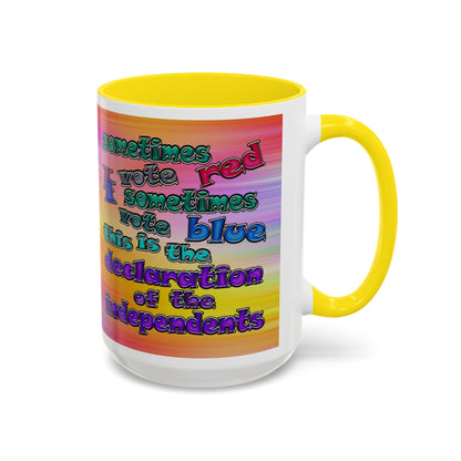 declaration of the independents - Accent Mug (color blur)