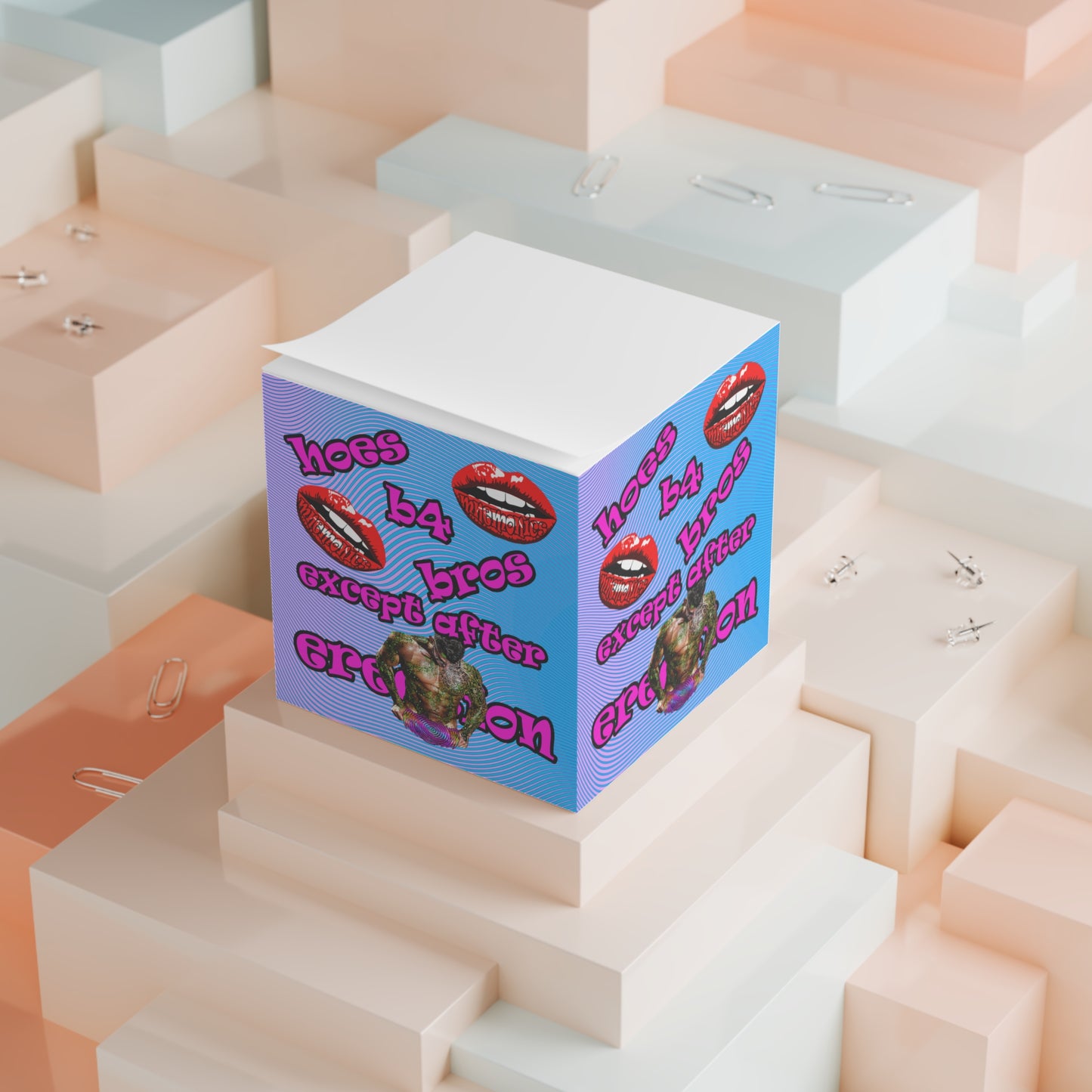 hoes b4 bros - note cube (light blue-purple wave)