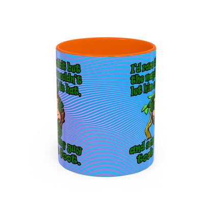 turtle race - Accent Mug (light blue-purple wave)