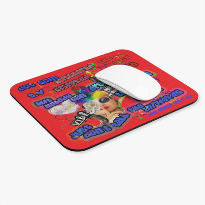 drop the beat - Mouse Pad (Rectangle) (red)
