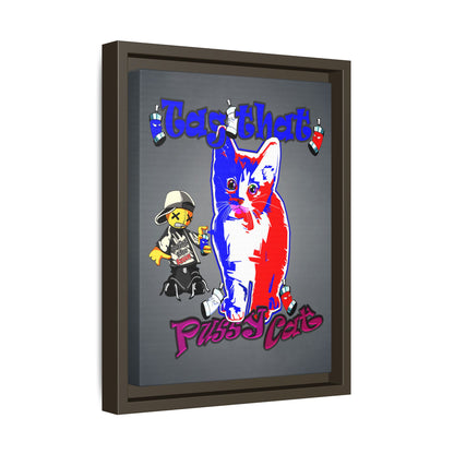 tag that - framed canvas art (grey-light grey)