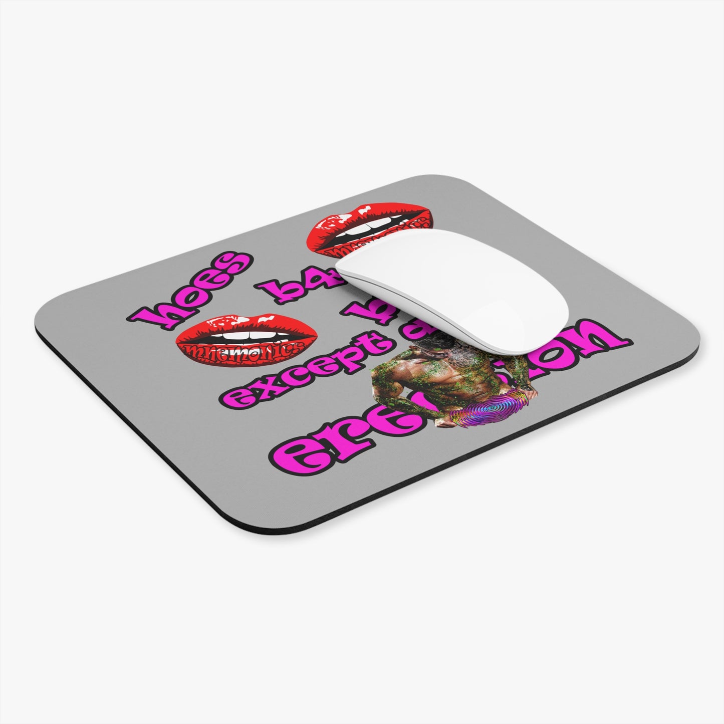 hoes b4 bros - Mouse Pad (Rectangle) (light grey)