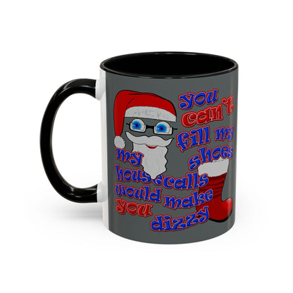 santa's shoes - Accent Mug (dark grey)