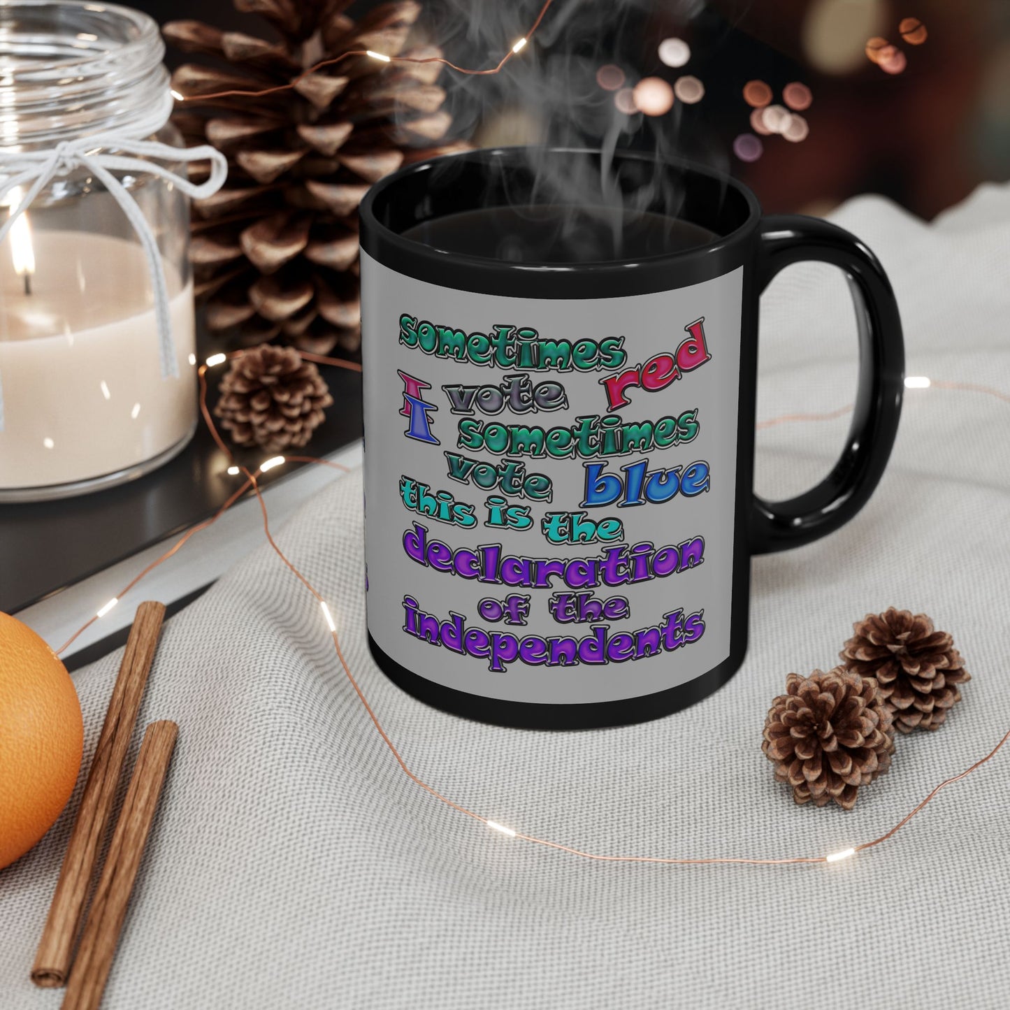 declaration of the independents - Black Mug (light grey)