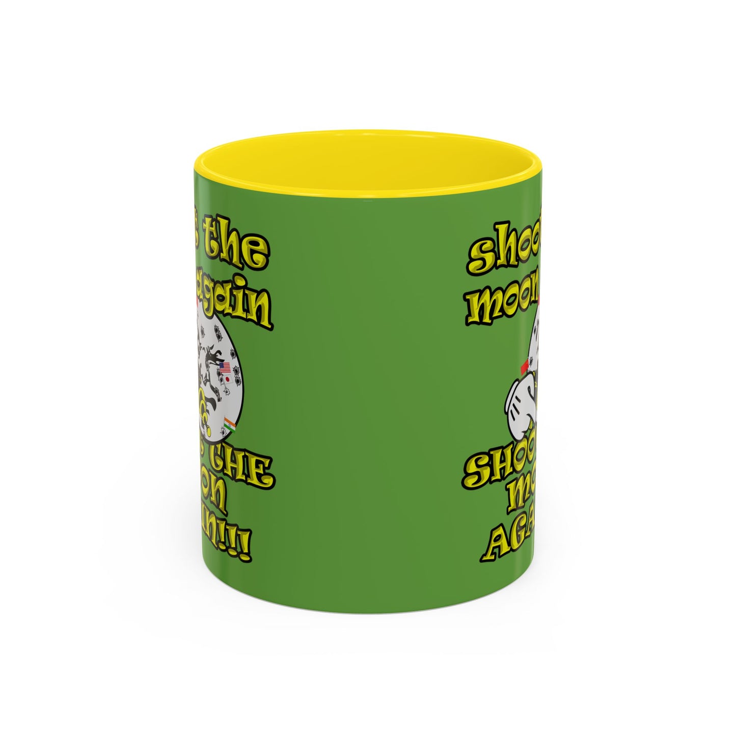 shoot the moon again - Accent Mug (green)