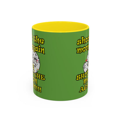 shoot the moon again - Accent Mug (green)