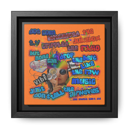 drop the beat - framed canvas art (crusta)