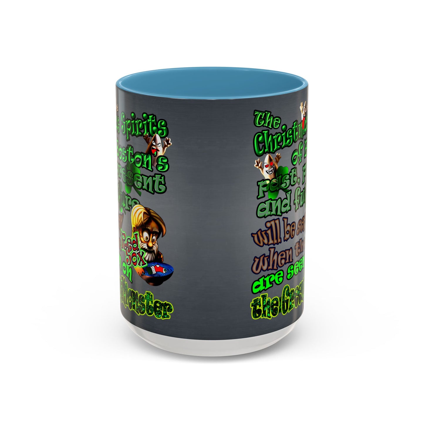 christmas spirits of boston - Accent Mug (grey-light grey)