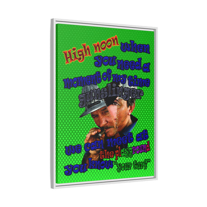 high noon - framed canvas art (logo green)
