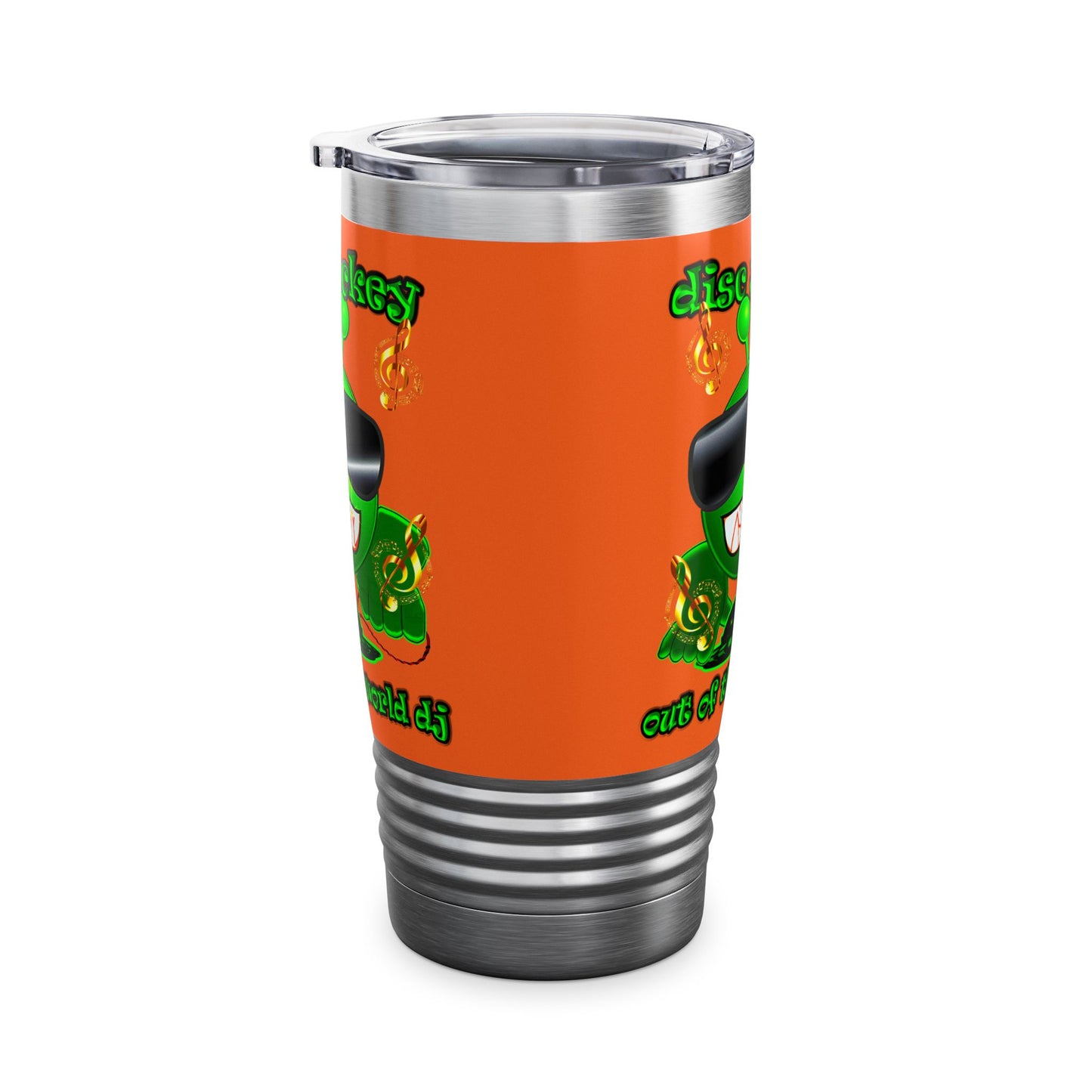 disc jockey - Ringneck Tumbler, 20oz (orange)