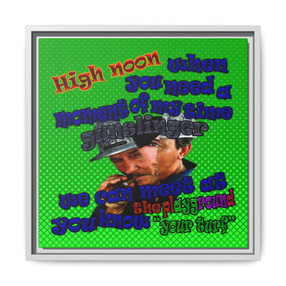 high noon - framed canvas art (logo green)