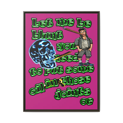 og - framed canvas art (pink)