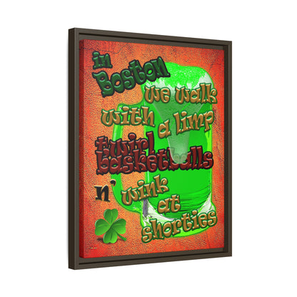 celtics logo - framed canvas art (burnt orange)