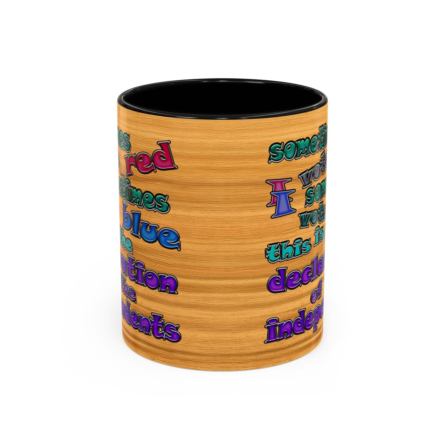 declaration of the independents - Accent Mug (butterscotch wood finish)