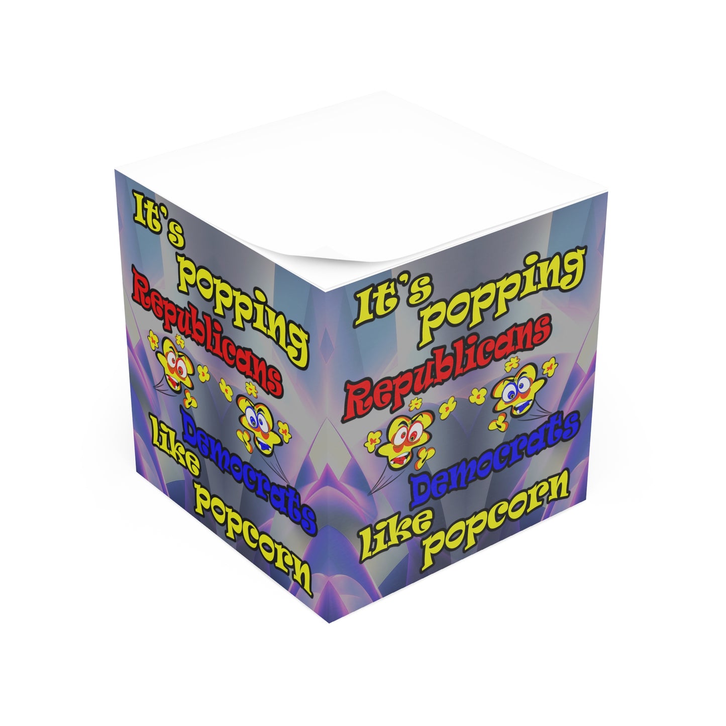 popping like popcorn - note cube (grey-pink wave)
