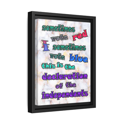 declaration of the independents - framed canvas art (white marble)