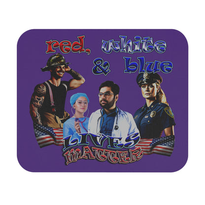 rw&b lives matter - Mouse Pad (Rectangle) (purple)