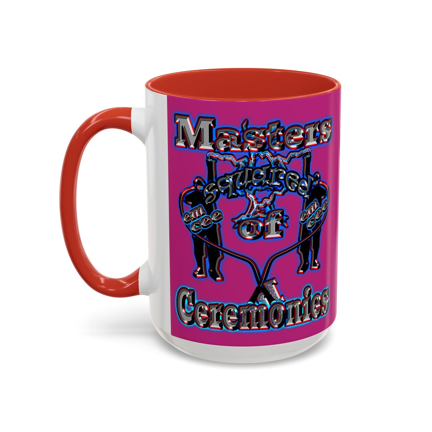 em cee squared - Accent Mug (pink)