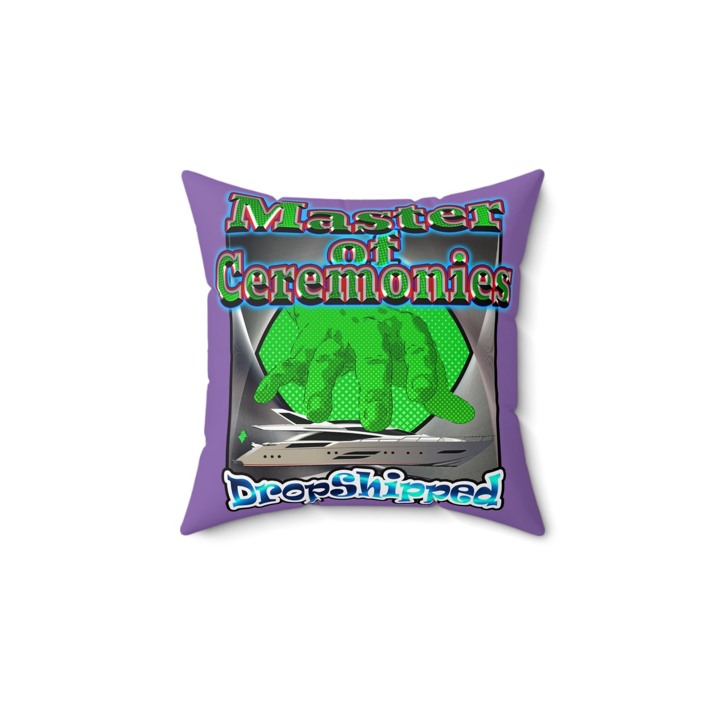 logo - Spun Polyester Square Pillow - (light purple)