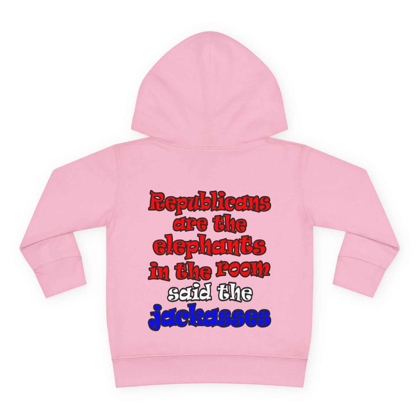 donkeys and elephants - Toddler Pullover Fleece Hoodie