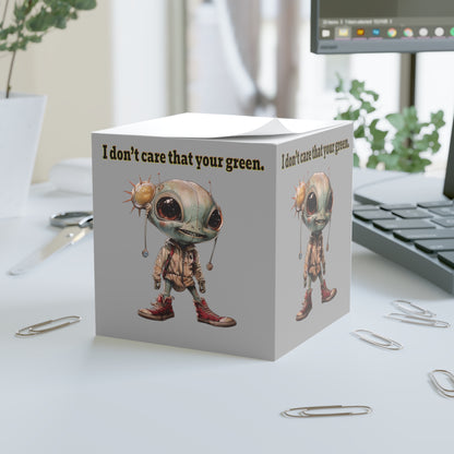 I don't care that your green - note cube (light grey)