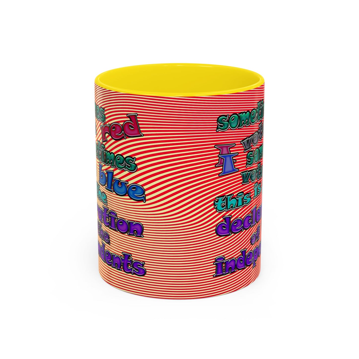 declaration of the independents - Accent Mug (yellow-orange wave)