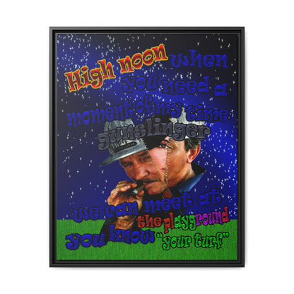 high noon - framed canvas art ('snoops' background)