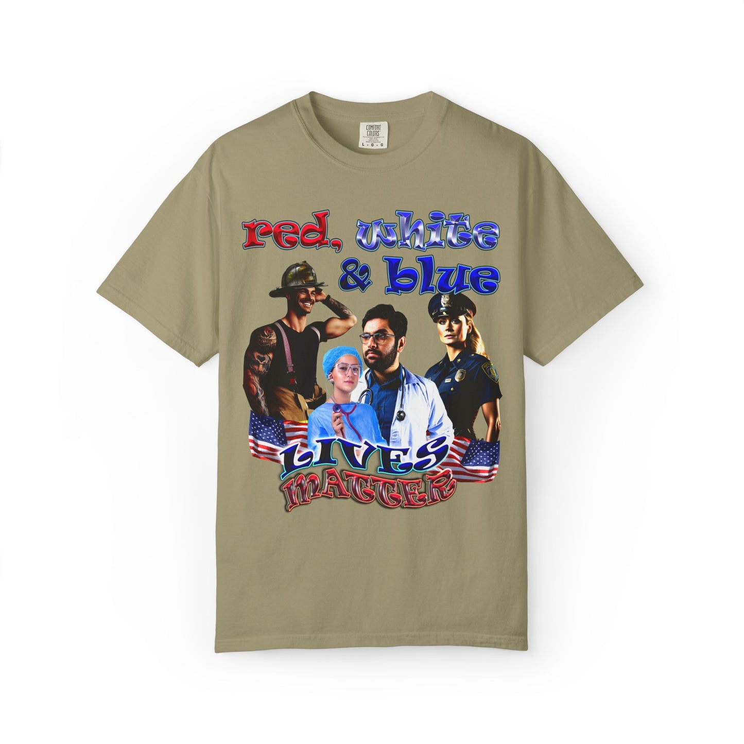 rw&b lives matter - Unisex Garment-Dyed T-shirt