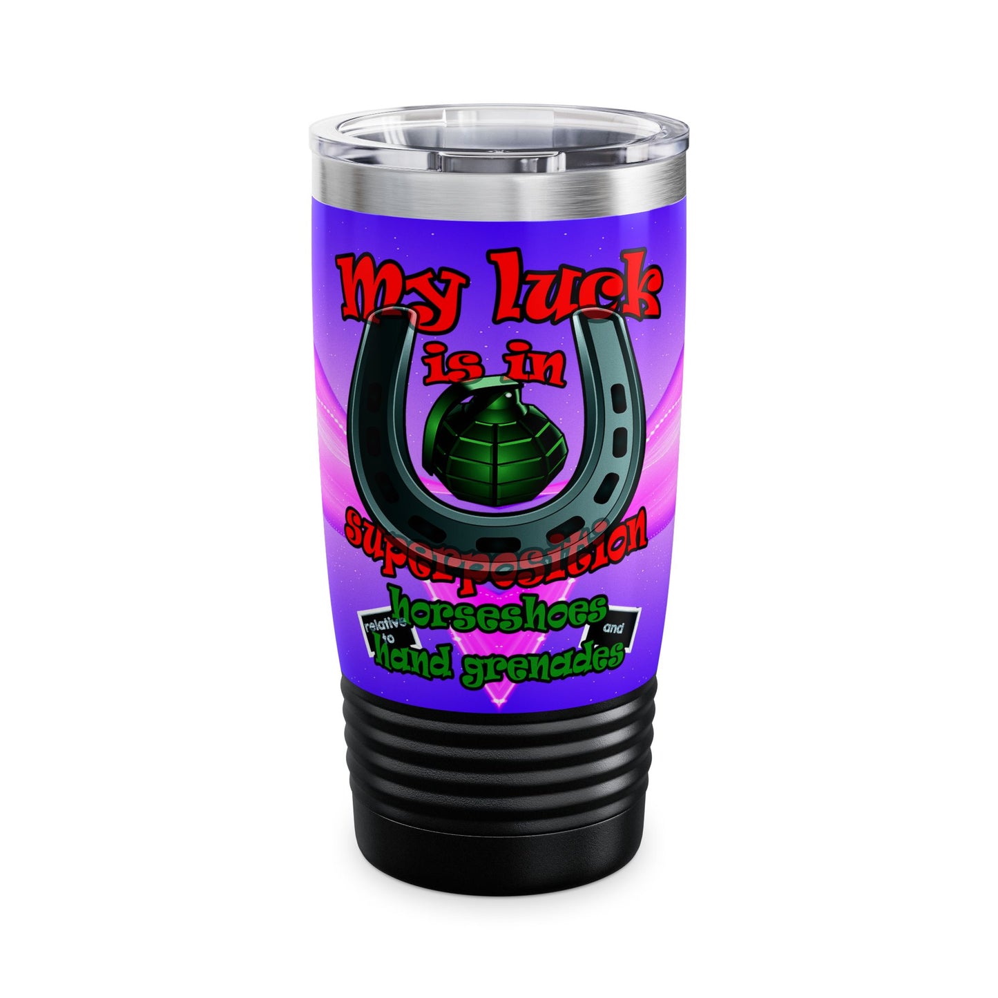 my luck - Ringneck Tumbler, 20oz (purple-pink wave)