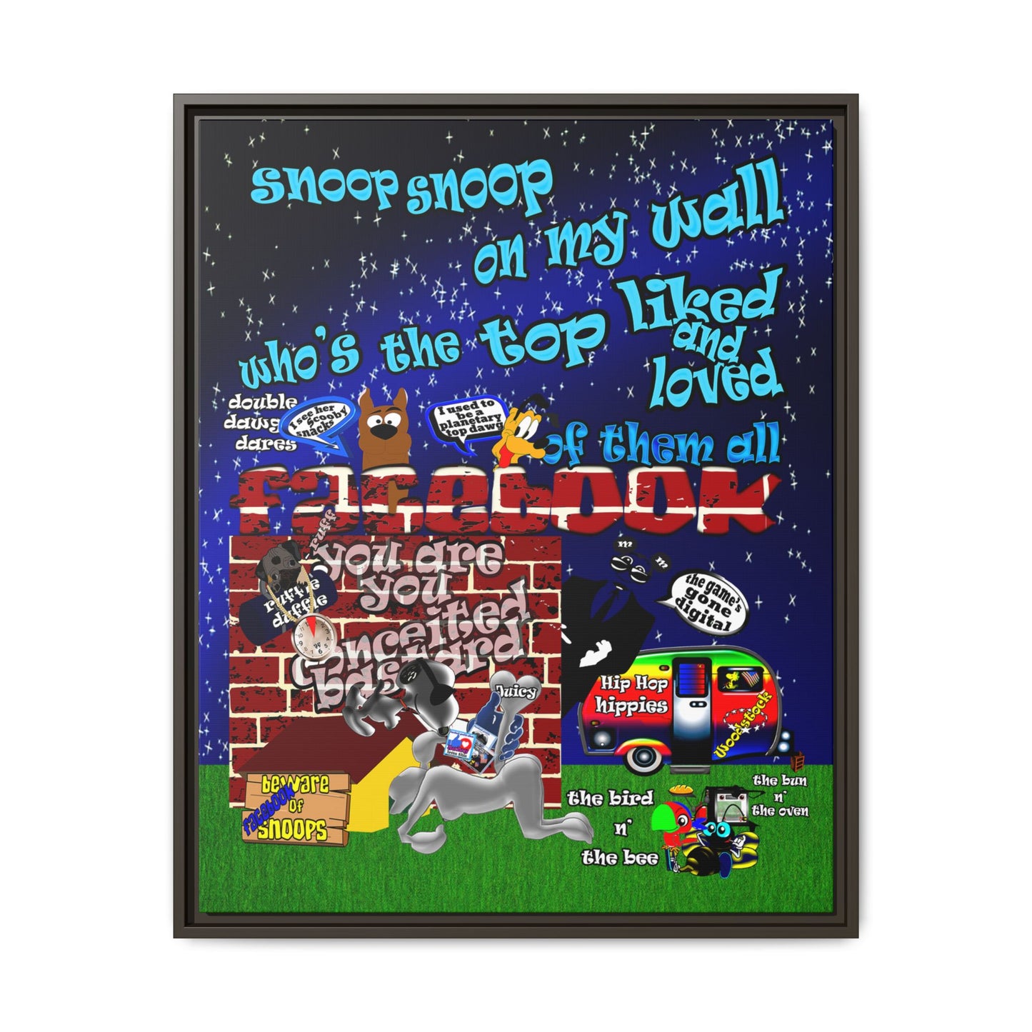 snoops - framed canvas art