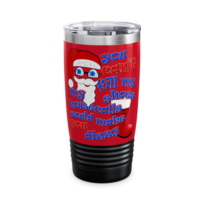 santa's shoes - Ringneck Tumbler, 20oz (dark red)