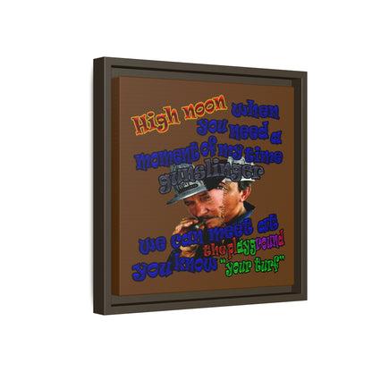 high noon - framed canvas art (brown)