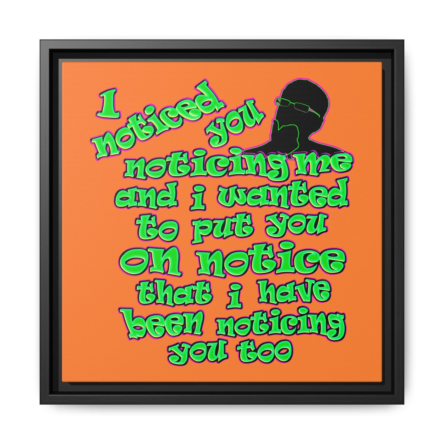 noticed you noticing - framed canvas art (crusta)