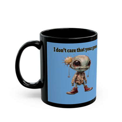 I don't care that your grey - Black Mug (light blue)