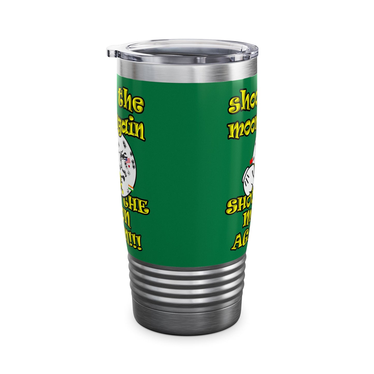 shoot the moon again - Ringneck Tumbler, 20oz (dark green)