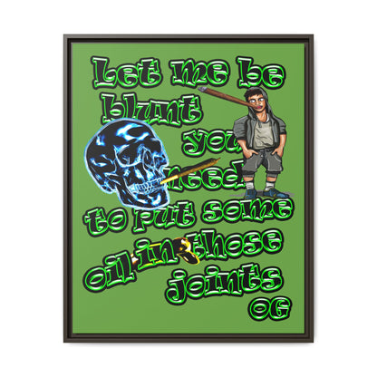 og - framed canvas art (green)