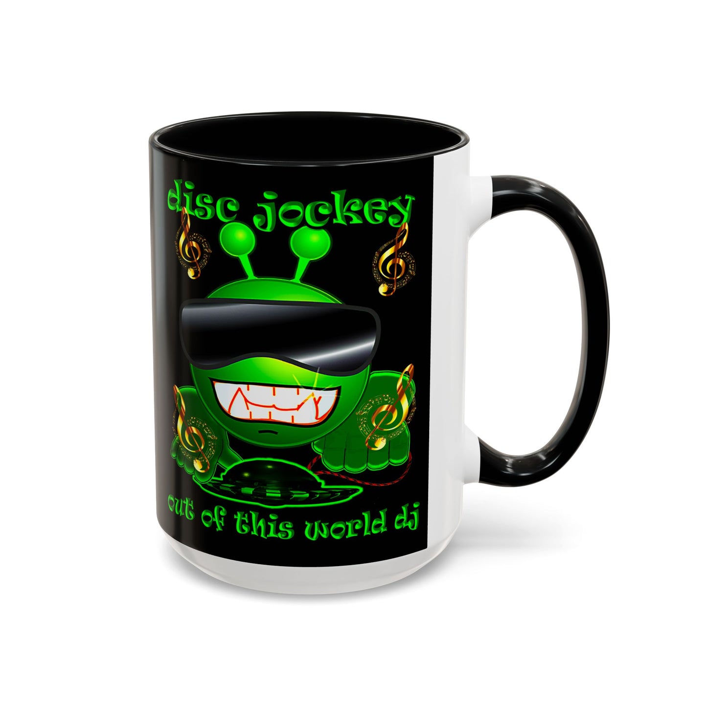 disc jockey - Accent Mug (black)