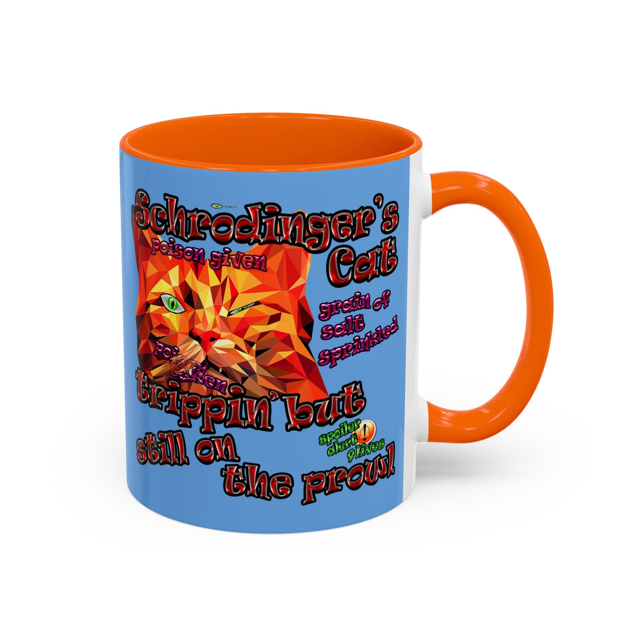 schrodinger's cat - Accent Mug (light blue)