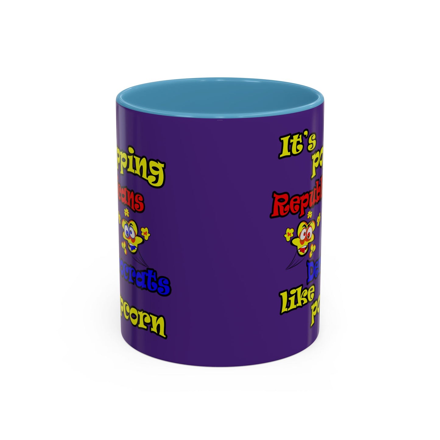 popping like popcorn - Accent Mug (purple)