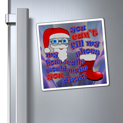 santa's shoes - Magnets - (grey-pink wave)