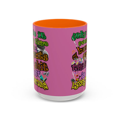 the bum's shit - Accent Mug (light pink)
