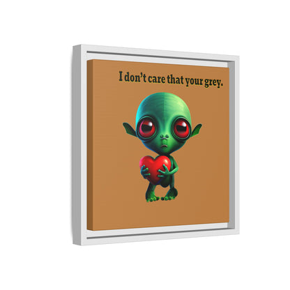 I don't care that your grey - framed canvas art (light brown)