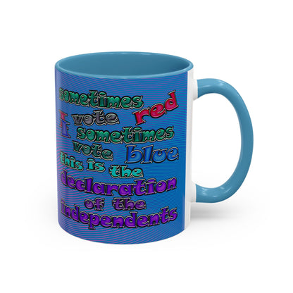 declaration of the independents - Accent Mug (light blue-purple wave)