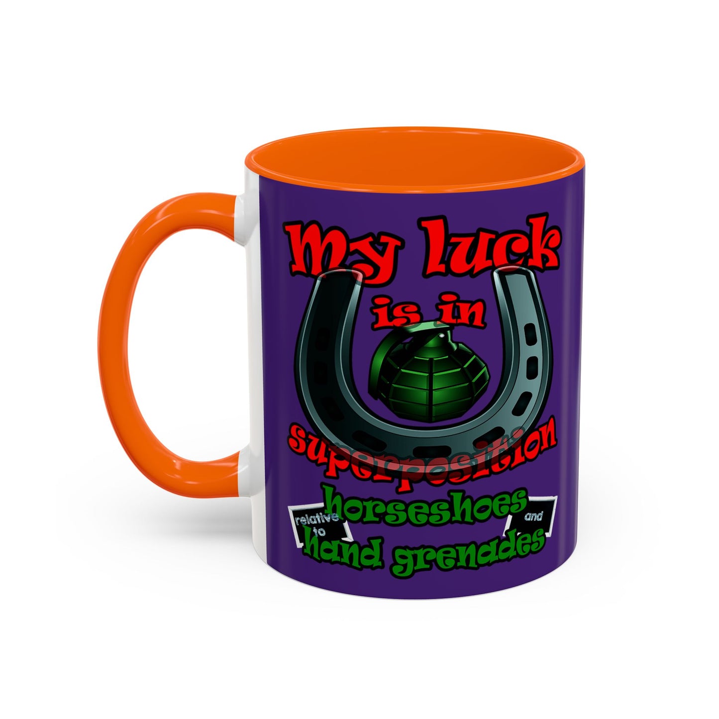 my luck - Accent Mug (purple)