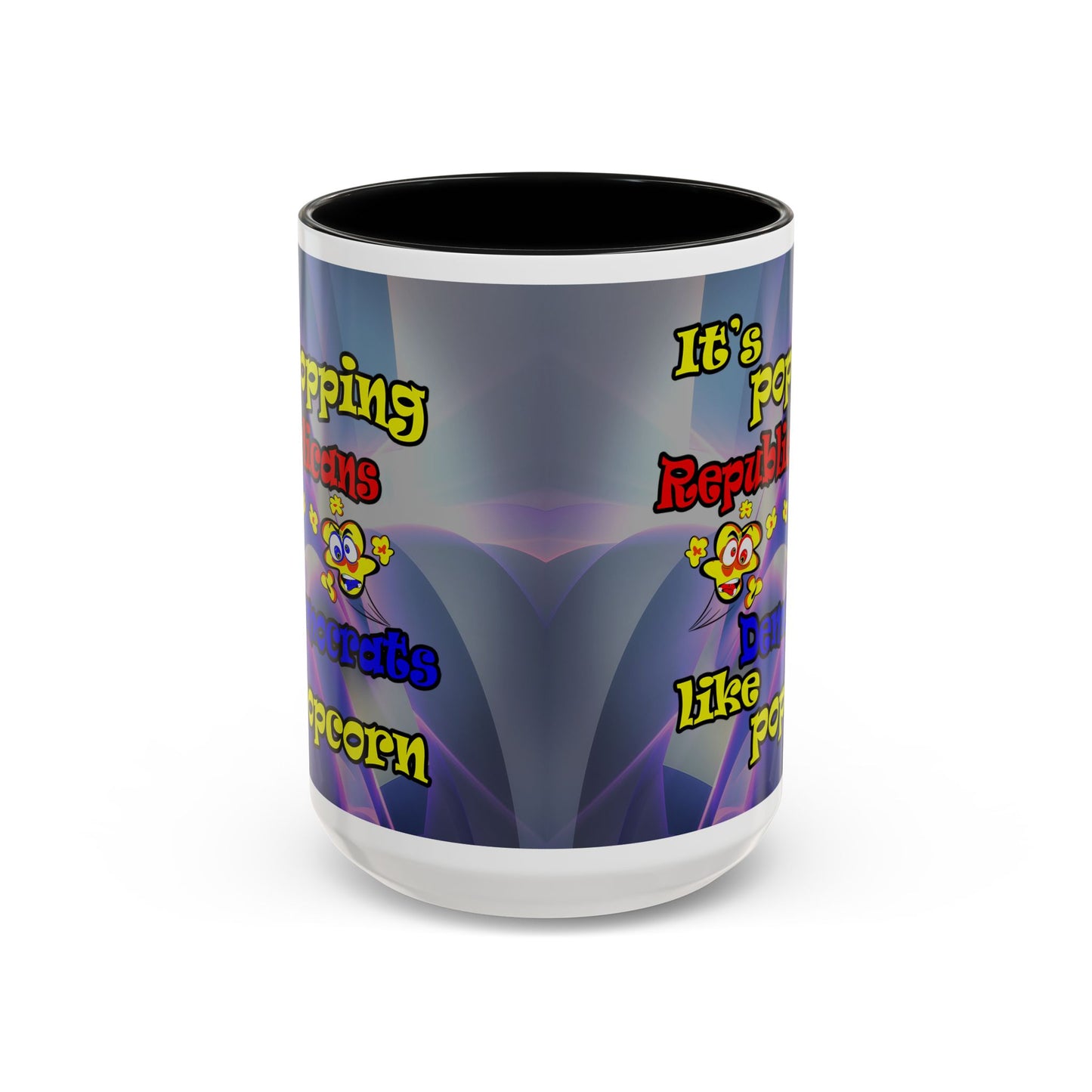 popping like popcorn - Accent Mug (grey-pink wave)