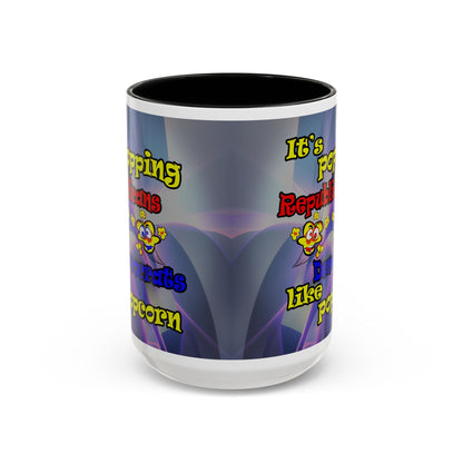 popping like popcorn - Accent Mug (grey-pink wave)