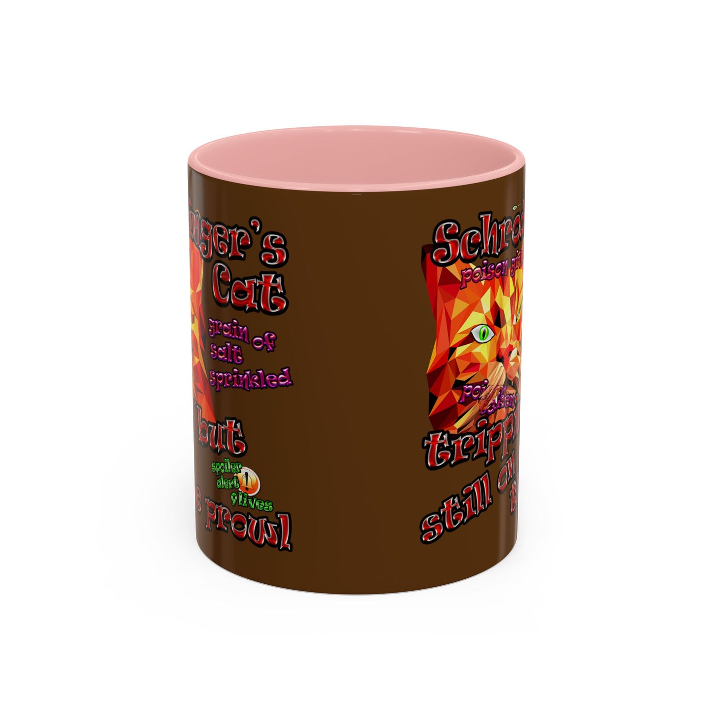 schrodinger's cat - Accent Mug (brown)
