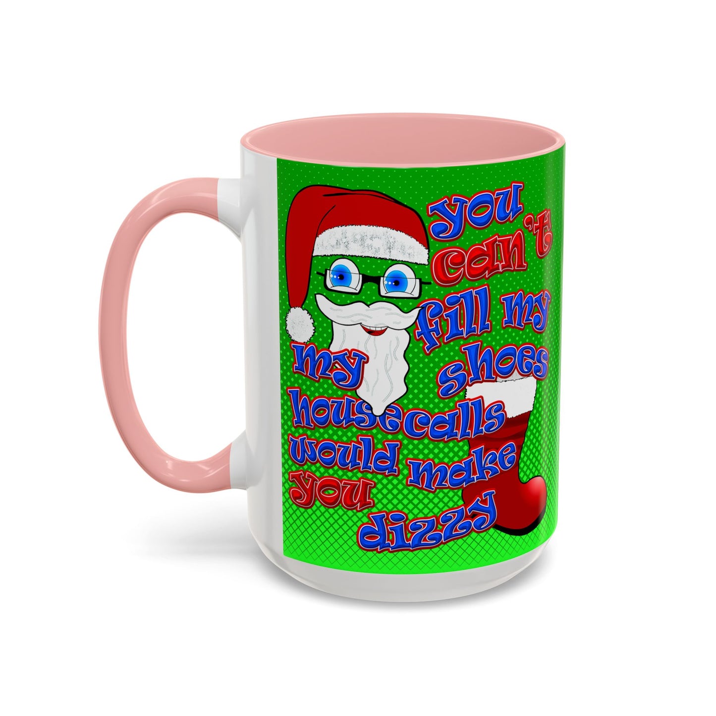 santa's shoes - Accent Mug (logo green)