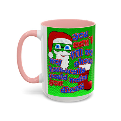 santa's shoes - Accent Mug (logo green)
